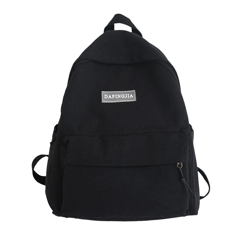 Canvas Summer Schoolbag for Teenagers Functional Backpack