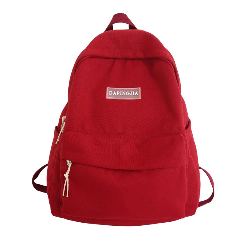 Canvas Summer Schoolbag for Teenagers Functional Backpack