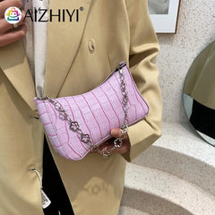 Summer Stone Pattern Leather Women Underarm Shoulder Bags