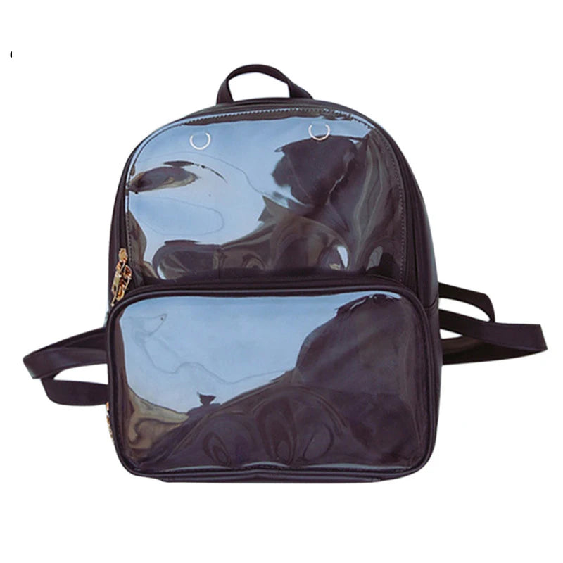 Summer Women Backpack Transparent Student Bags High Clear Versatile