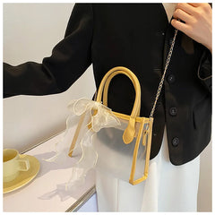 Summer Chain Messenger Bag Transparent Ladies Clutch Purse Small Tote Handbags