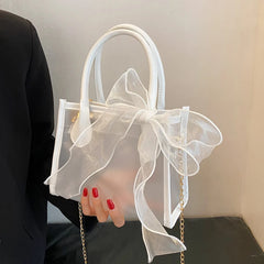 Summer Chain Messenger Bag Transparent Ladies Clutch Purse Small Tote Handbags