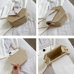 Straw Shoulder Bag Crossbody Tassel Handbag Purse
