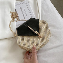Straw Shoulder Bag Crossbody Tassel Handbag Purse