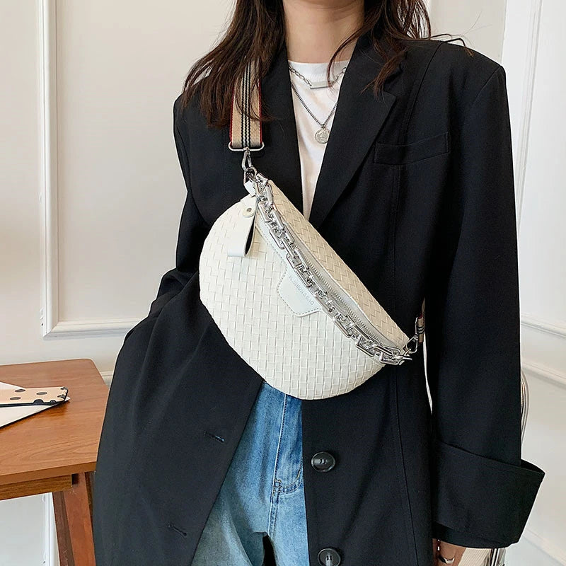 Summer Female Belt Bag Fanny pack Leather Waist Bags Women Shoulder Crossbody