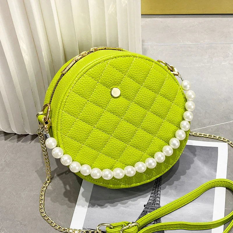 Summer Small Bag Female Net Red Diamond Chain Messenger Bag