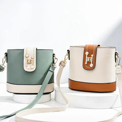 Summer High Leather Bucket Bag Waterproof Large Capacity