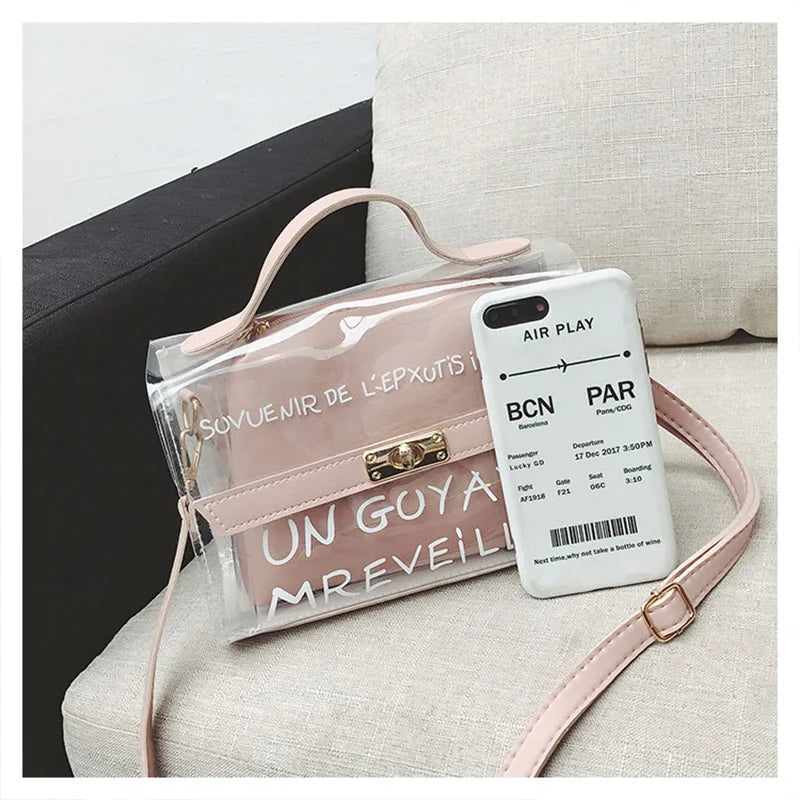 Summer Ladies' Small Transparent Handbag Shoulder Bag