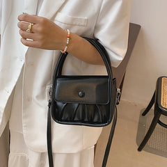 Summer Small Shoulder Messenger Bag Solid Wallet Handbag Female Leather