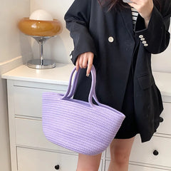 Summer Straw Handbag Large Capacity Travel Beach Bag