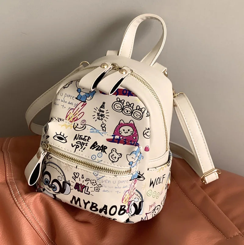 Summer Mini PU Leather Backpack for Women