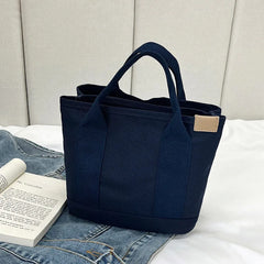 Summer Canvas Women's Tote Bag Solid Top-handle Large Capacity Shopping Purse