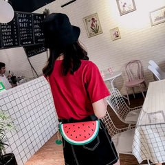 Summer Female Bag PU Leather Women Bag Fruit Packet Chain Shoulder Messenger Bag