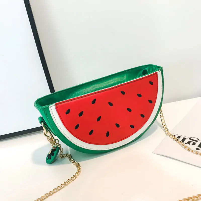 Summer Female Bag PU Leather Women Bag Fruit Packet Chain Shoulder Messenger Bag