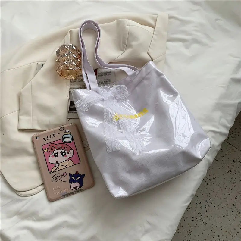 Summer PVC Shoulder Bags Women Large Capacity Underarm Casual Totes All-match