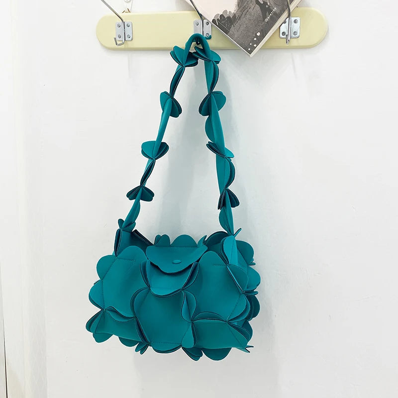 Summer Petal Bag Flower Handbags For Women Causal Shoulder Purse