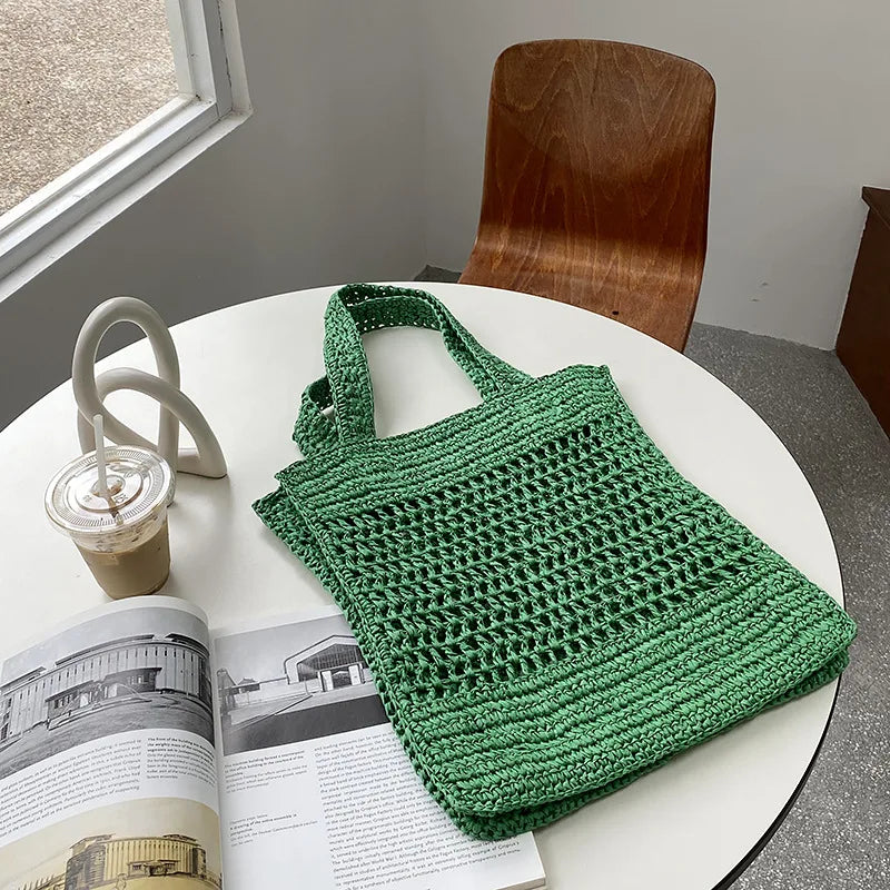 Summer Women's Beach Bags Straw Woven Large Capacity