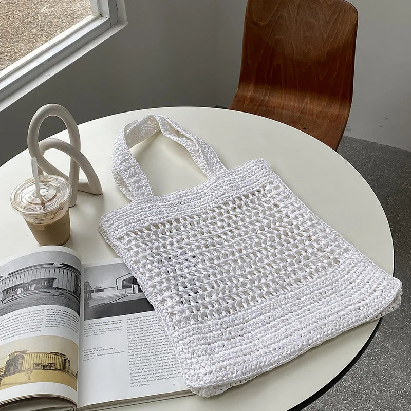Summer Women's Beach Bags Straw Woven Large Capacity