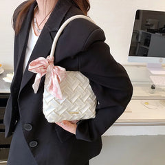 Summer Cloud Pleated Handlebags Women Armpit Bag
