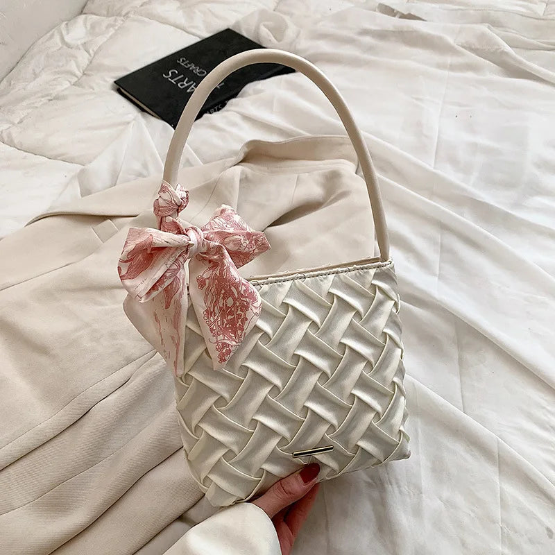 Summer Cloud Pleated Handlebags Women Armpit Bag