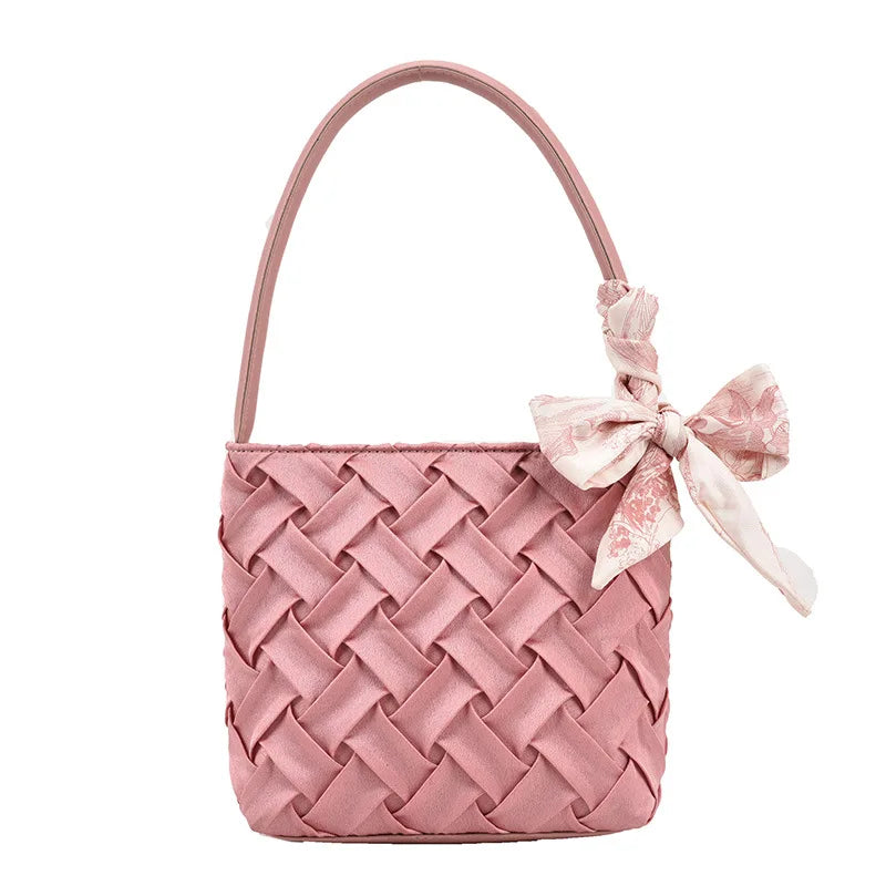 Summer Cloud Pleated Handlebags Women Armpit Bag