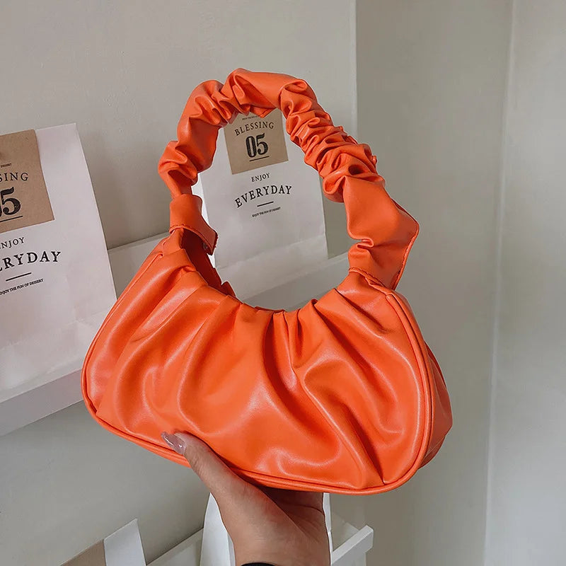 Summer Pleated Cloud Bags Armpit Bag for Women
