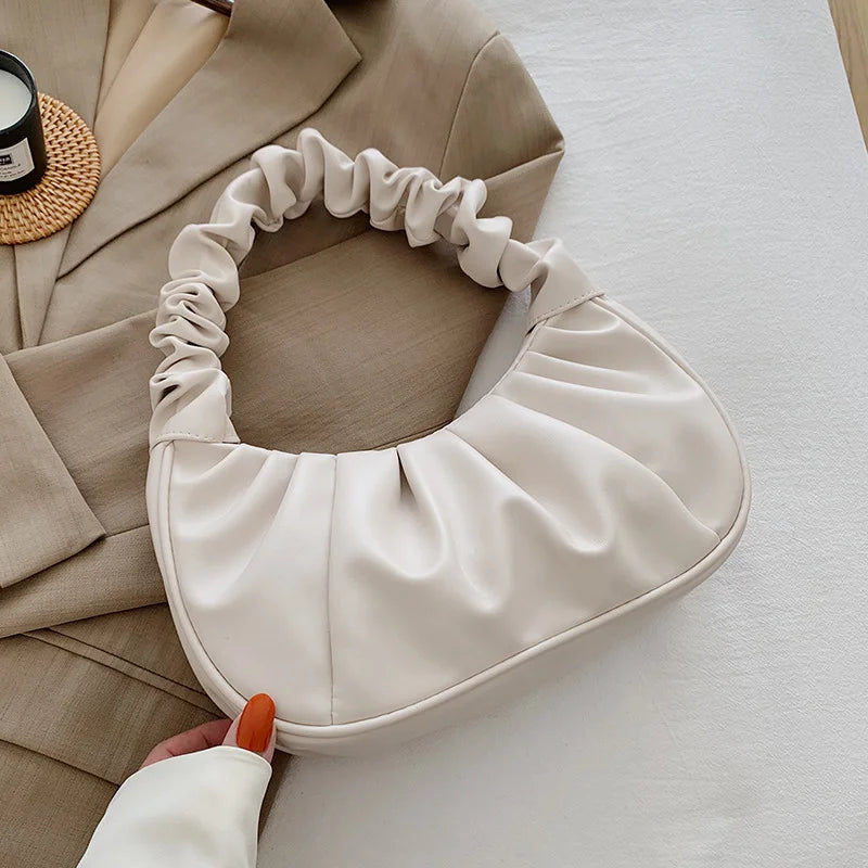 Summer Pleated Cloud Bags Armpit Bag for Women