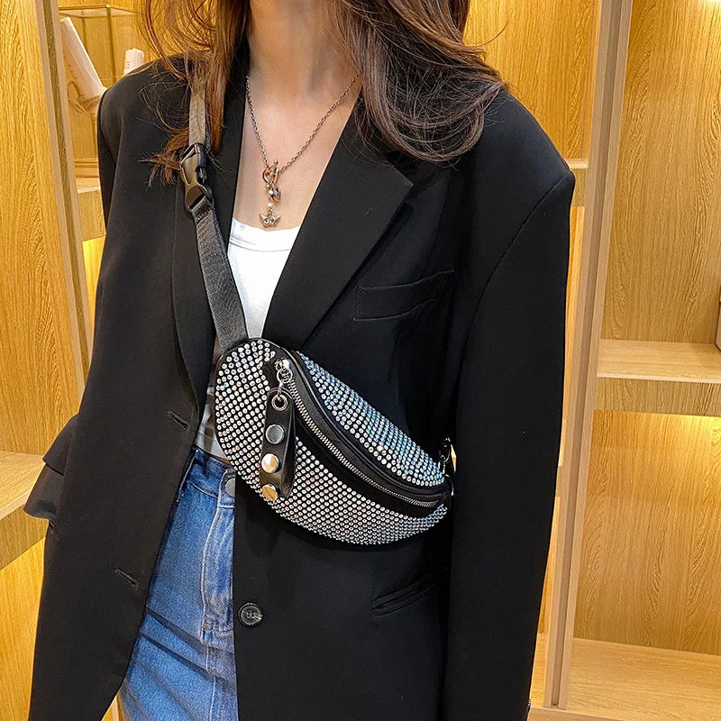 Summer Rhinestone Waist Bag for Women