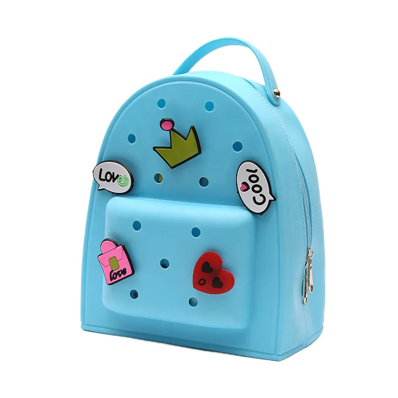 Summer Silicone Backpacks Candy Waterproof PVC School Bags