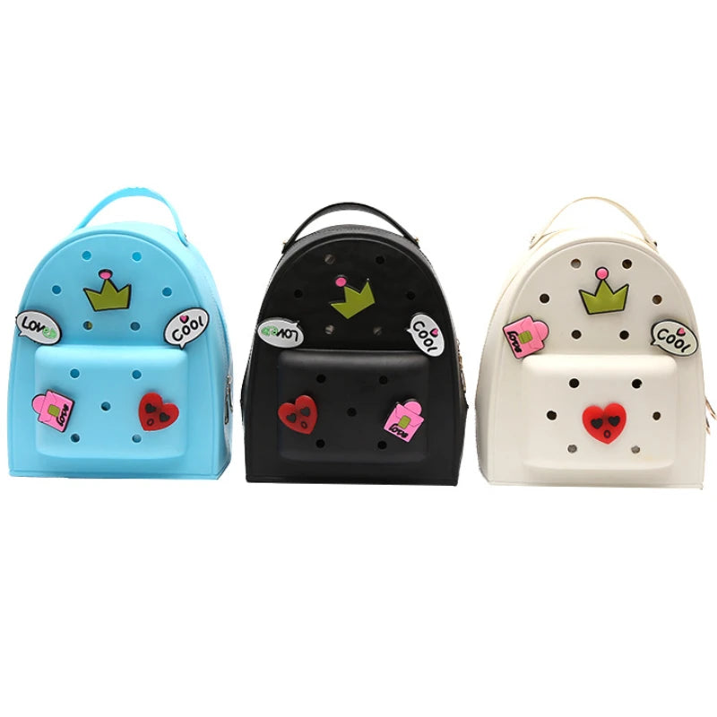 Summer Silicone Backpacks Candy Waterproof PVC School Bags