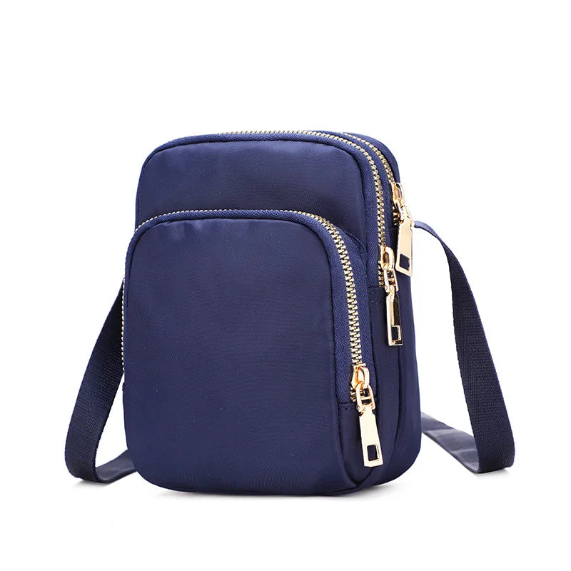 Summer Small Shoulderbag Women Girl Nylon Crossbody Bag Lightweight Phone Wallet