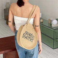 Summer Straw Bag Large Capacity Beach Handbag