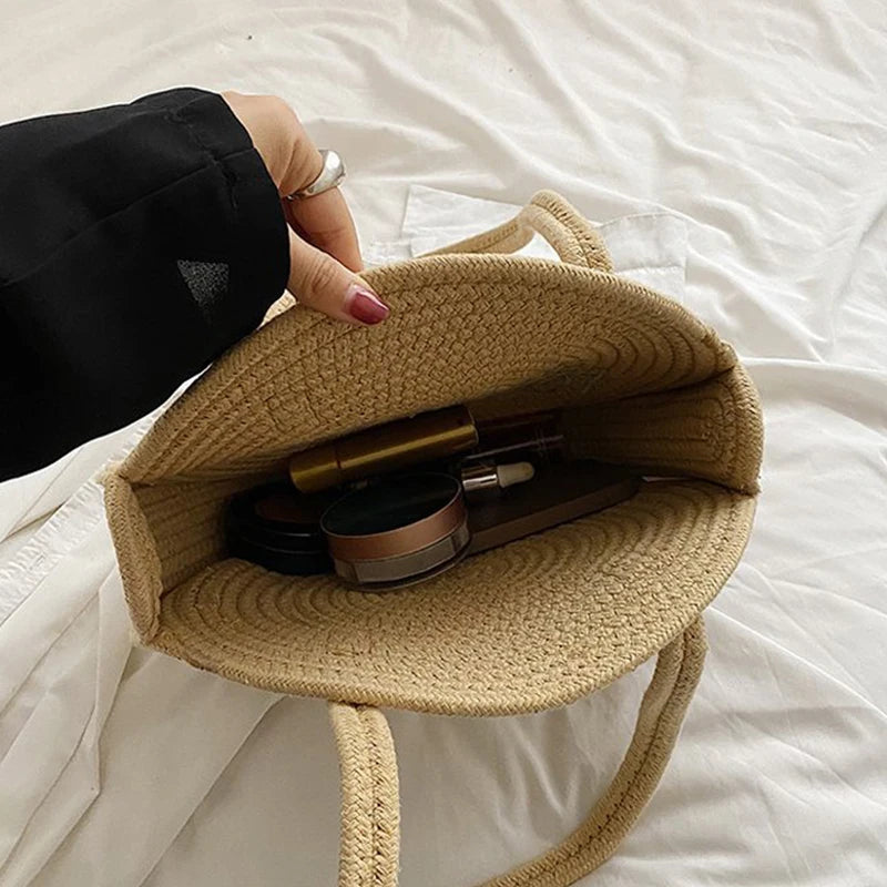 Summer Straw Bag Large Capacity Beach Handbag