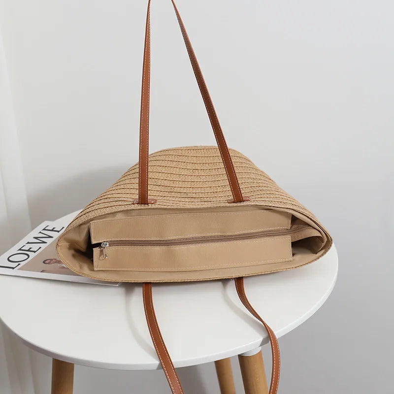 Summer Straw Shoulder Bag Female Large Capacity Totes Handbag