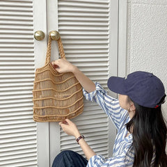 Straw Shoulder Bag Women Large Capacity Totes Braided Beach
