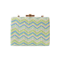 Straw Woven Wave Clutch Retro Wedding Dinner Bag