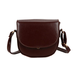Summer Texture Retro Saddle Bag French Leather Women Shoulder Messenger