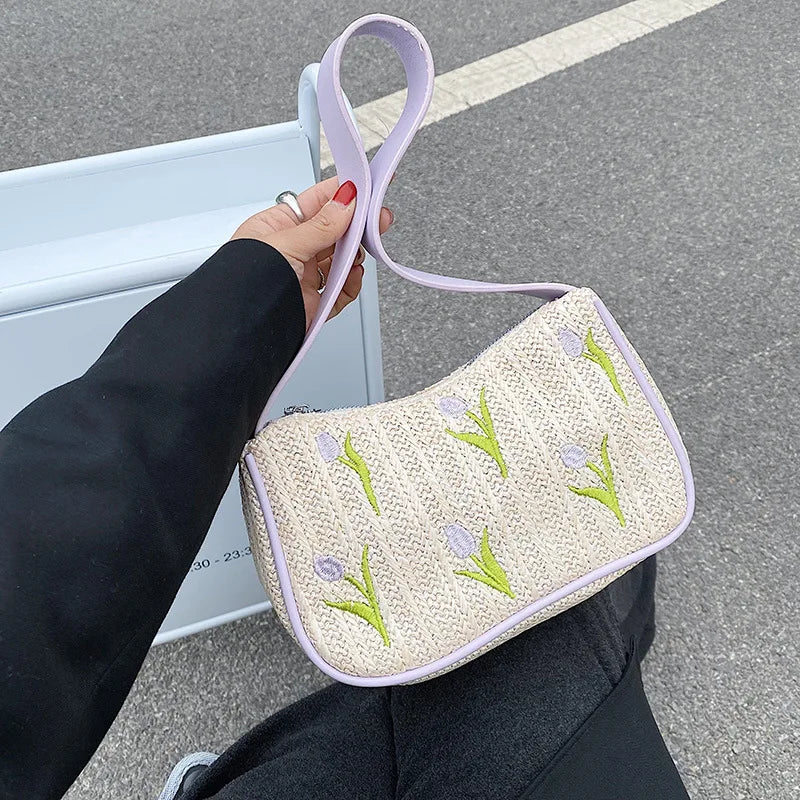 Summer Beach Shoulder Bag Ins Wild Holiday Small Square Bag