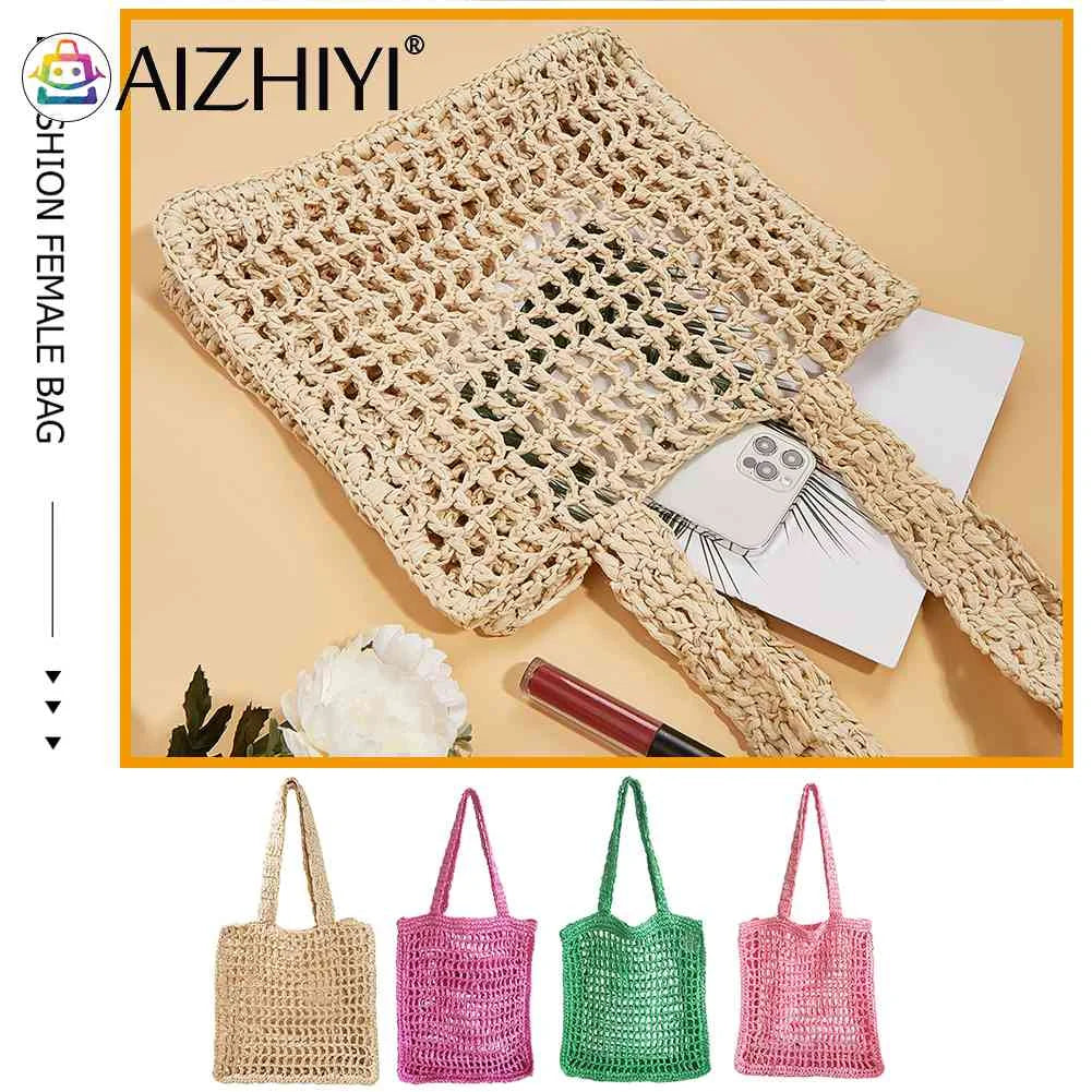 Summer Weaving Underarm Bag for Beach Vacation