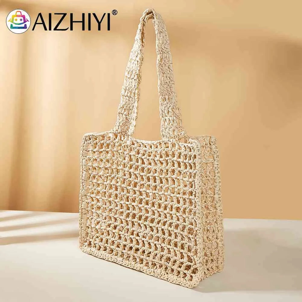 Summer Weaving Underarm Bag for Beach Vacation