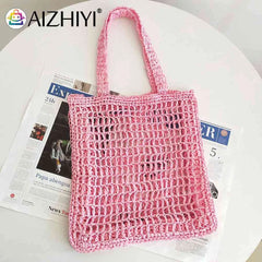 Summer Weaving Underarm Bag for Beach Vacation