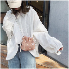 Women Flower Shoulder Crossbody Bag Small Beach Messenger Handbag Straw Purse
