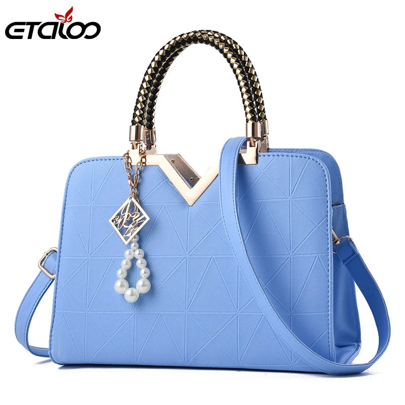 Summer Women Handbags Solid Female Shoulder Bags Girls Zipper Casual Leather Lad