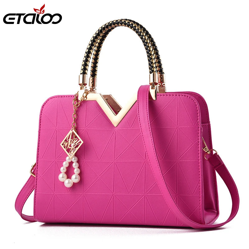 Summer Women Handbags Solid Female Shoulder Bags Girls Zipper Casual Leather Lad