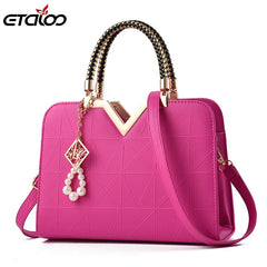 Summer Women Handbags Solid Female Shoulder Bags Girls Zipper Casual Leather Lad