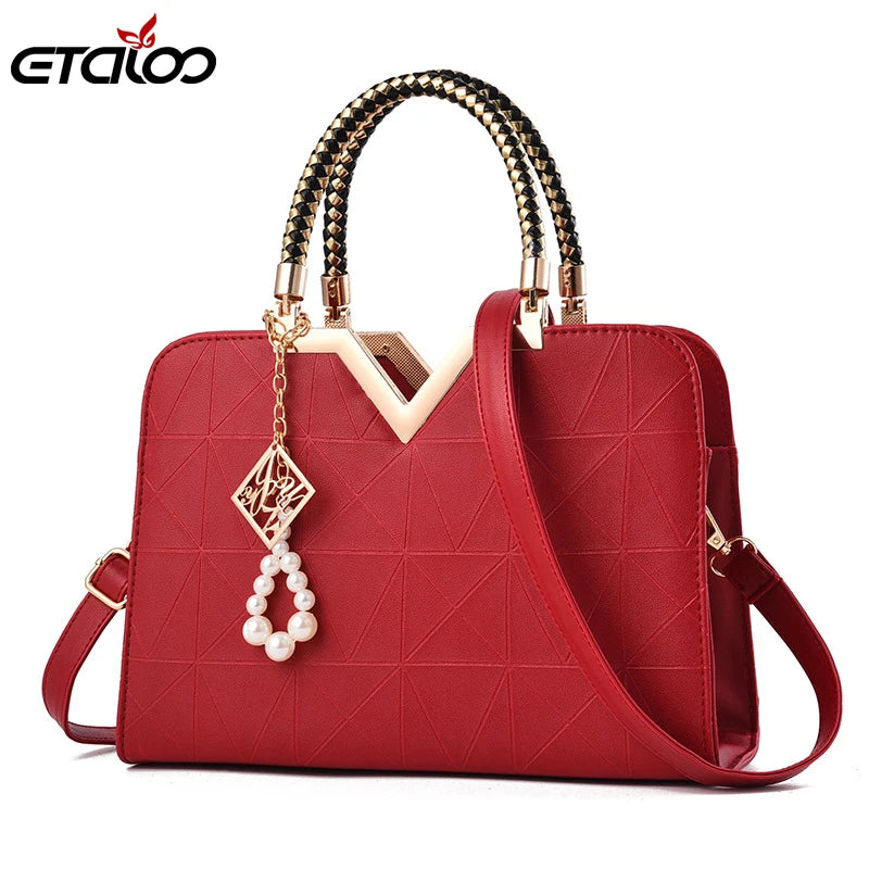 Summer Women Handbags Solid Female Shoulder Bags Girls Zipper Casual Leather Lad