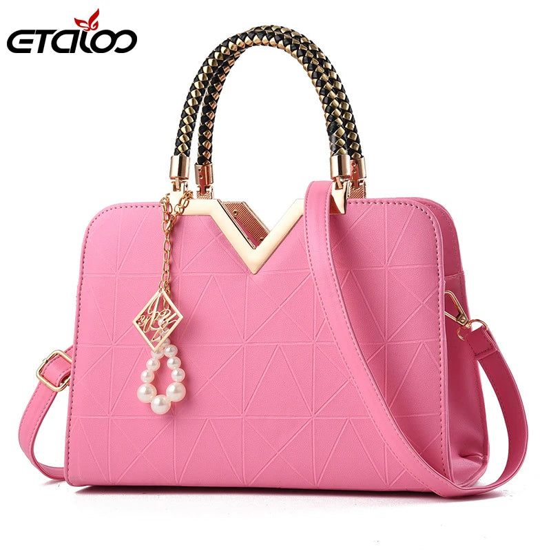 Summer Women Handbags Solid Female Shoulder Bags Girls Zipper Casual Leather Lad
