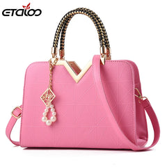 Summer Women Handbags Solid Female Shoulder Bags Girls Zipper Casual Leather Lad