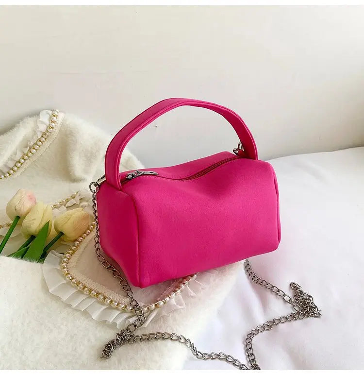 Summer Candy Colour Square Bag Chain Crossbody Bag Handbag Female Purse