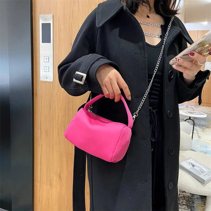 Summer Candy Colour Square Bag Chain Crossbody Bag Handbag Female Purse
